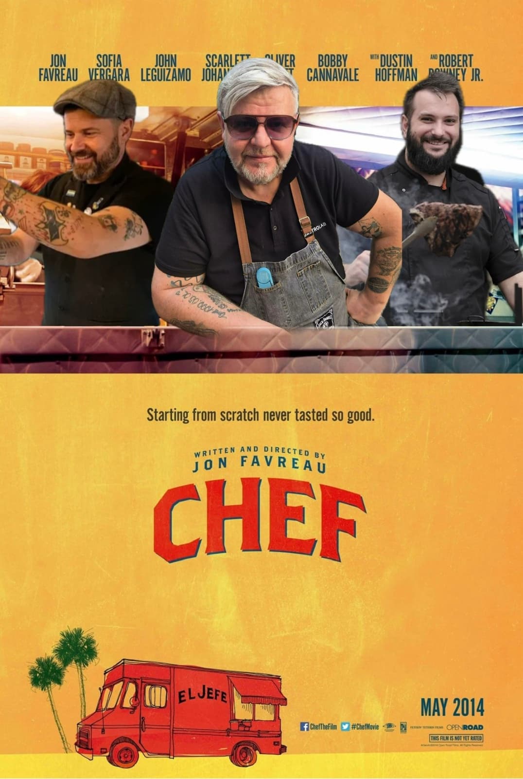 A Red Lion csapata filmplakát-stílusú nyitóképen: a bartender, középen Falvai János, jobbra a chef